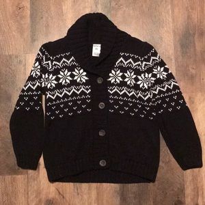 Black and white winter sweater